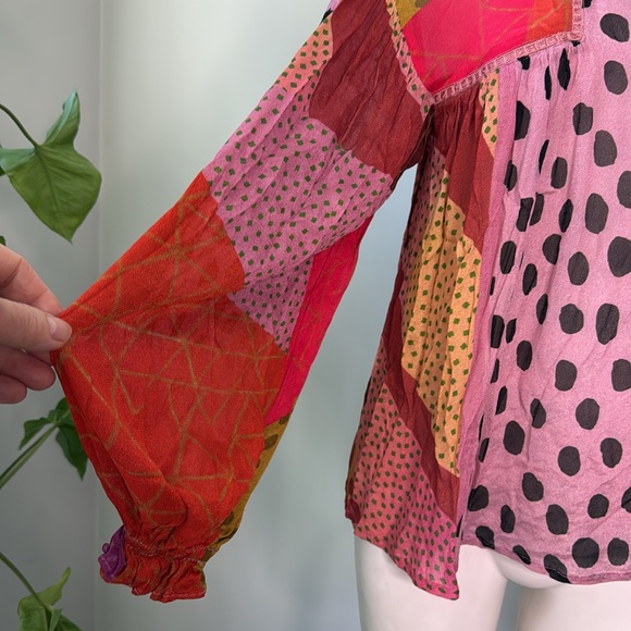 Bl-nk London Miranda Balloon Sleeve Top EUC - Picture 3 of 11